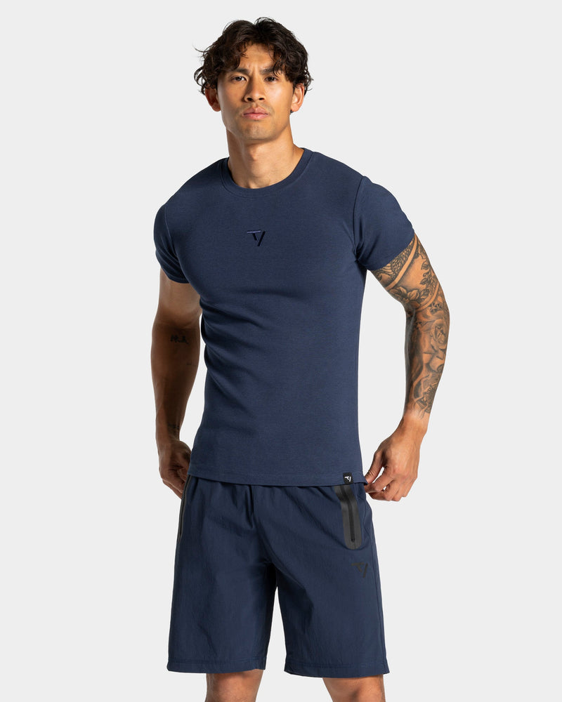 Workout Ribbed T-Shirt "Midnight"
