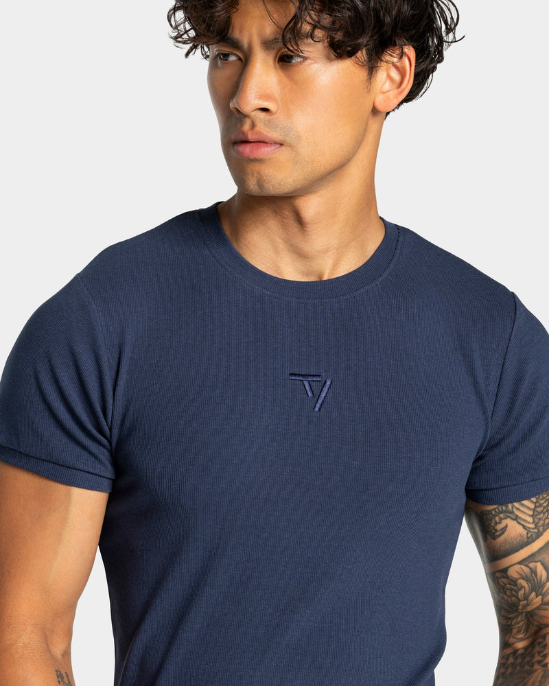 Workout Ribbed T-Shirt "Midnight"