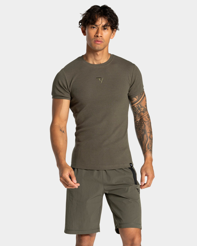 Workout Ribbed T-Shirt "Olive"