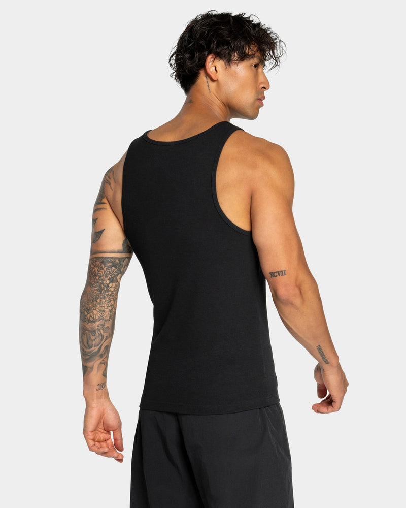 Workout Ribbed Tank "Schwarz"