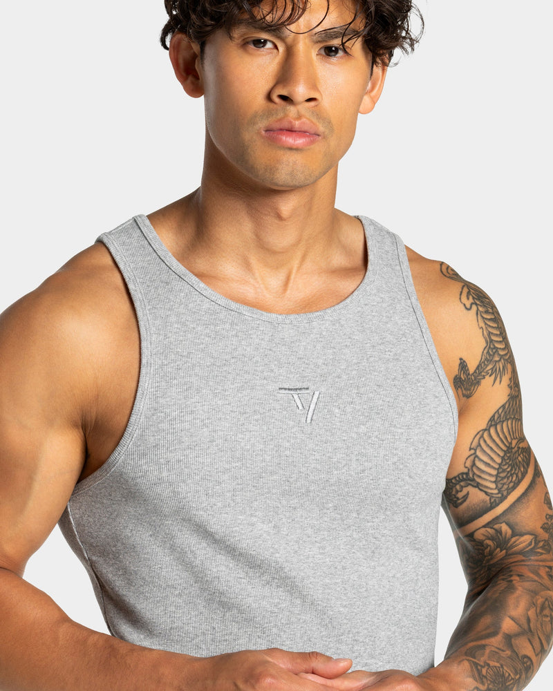 Workout Ribbed Tank "Hellgrau"
