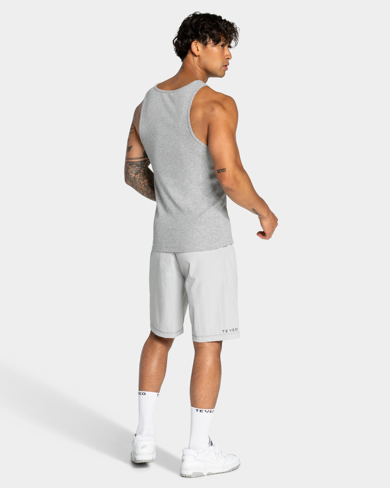 Workout Ribbed Tank "Hellgrau"