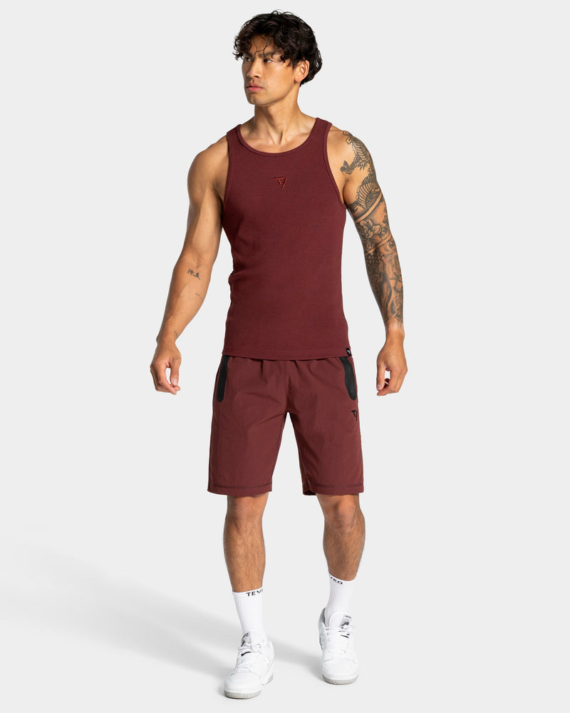 Workout Ribbed Tank "Merlot"