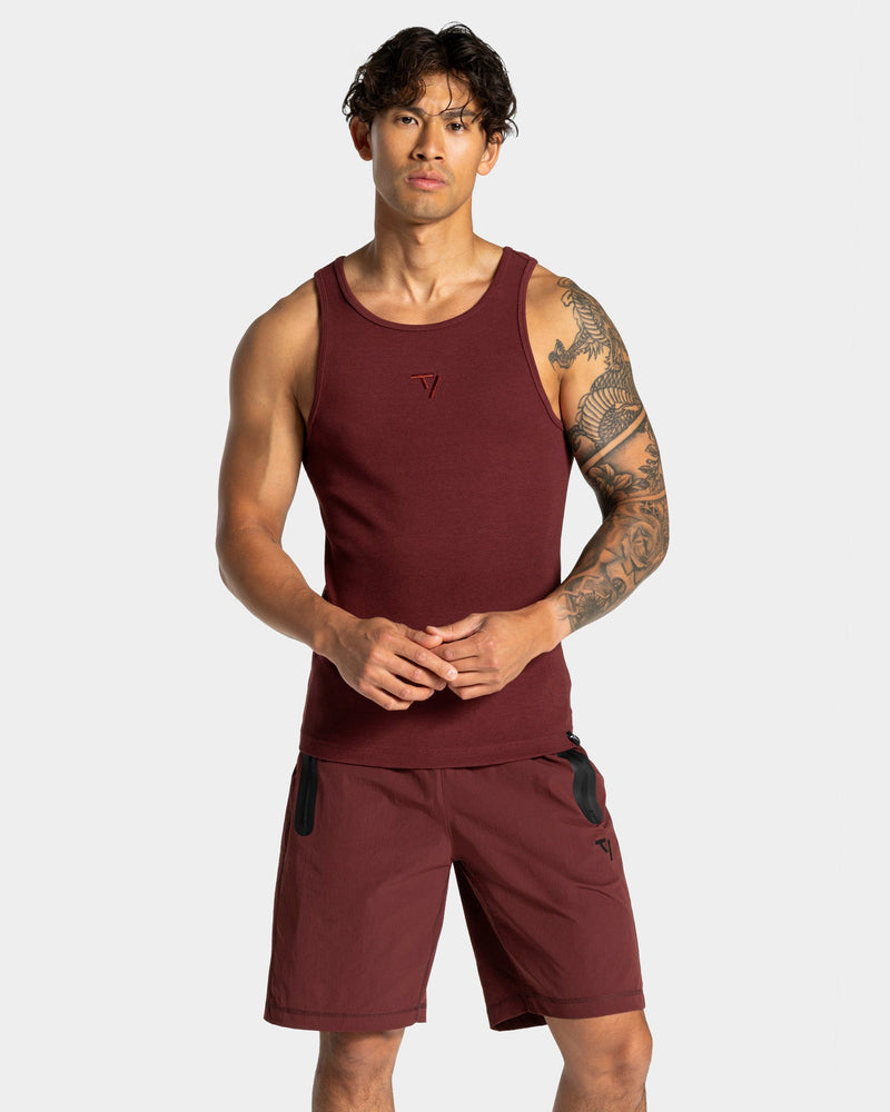 Workout Ribbed Tank "Merlot"
