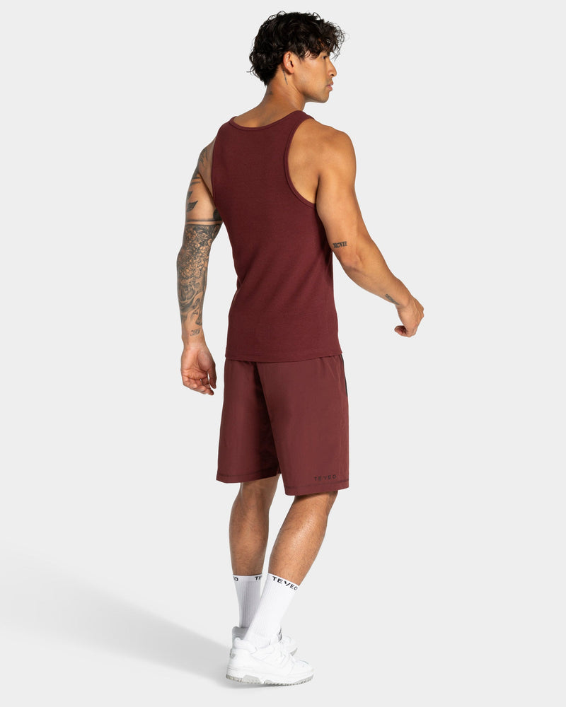 Workout Ribbed Tank "Merlot"