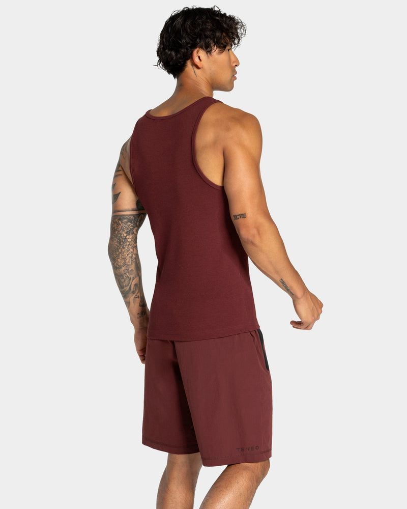 Workout Ribbed Tank "Merlot"
