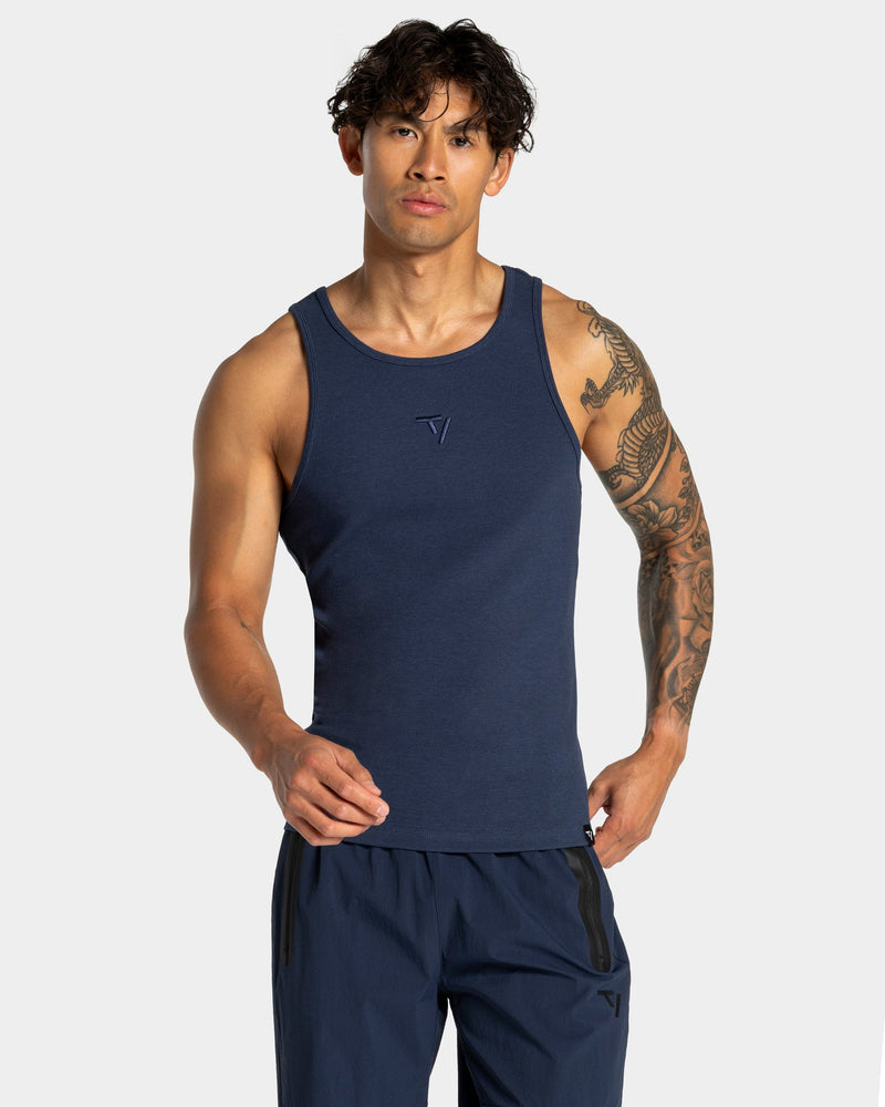 Workout Ribbed Tank "Midnight"