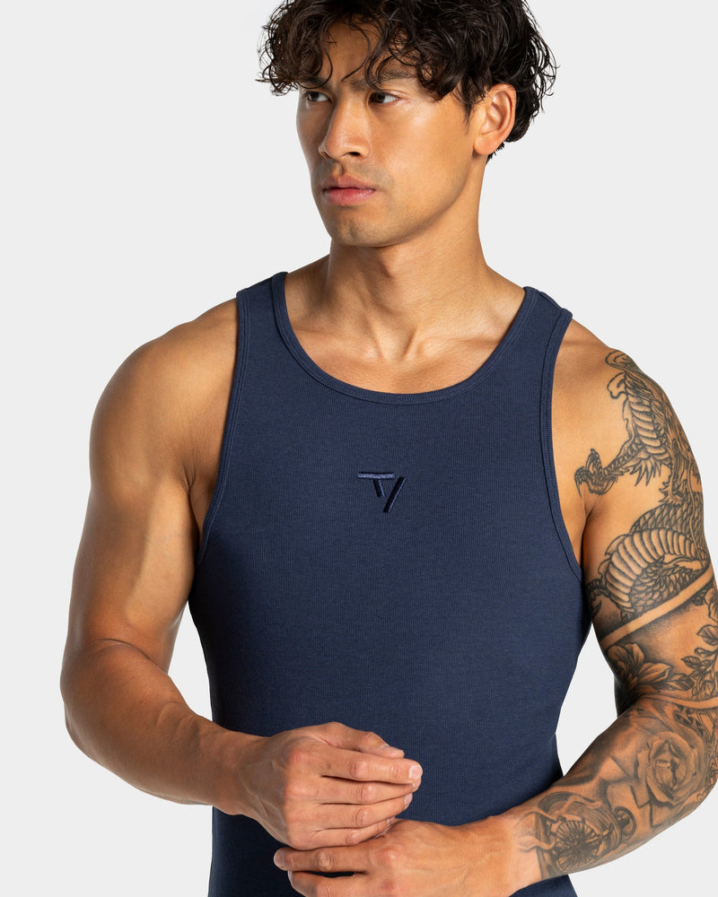 Workout Ribbed Tank "Midnight"