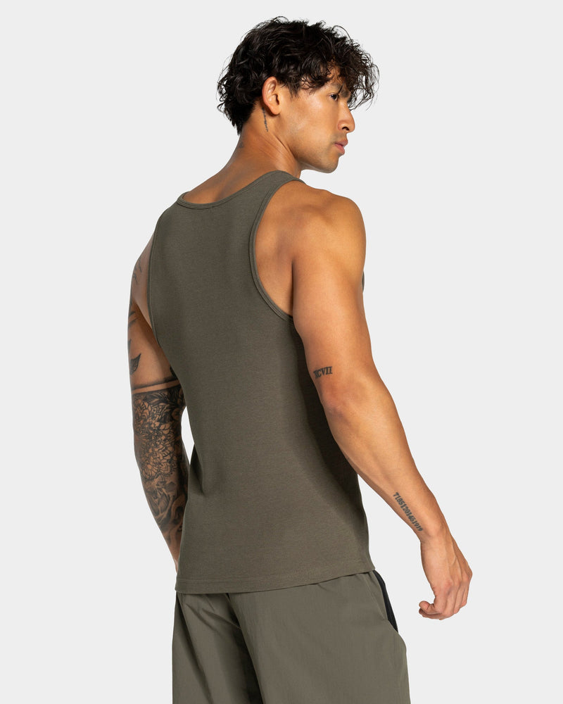 Workout Ribbed Tank "Olive"