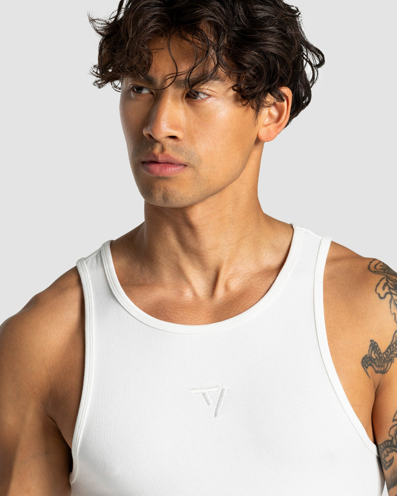 Workout Ribbed Tank "Weiß"