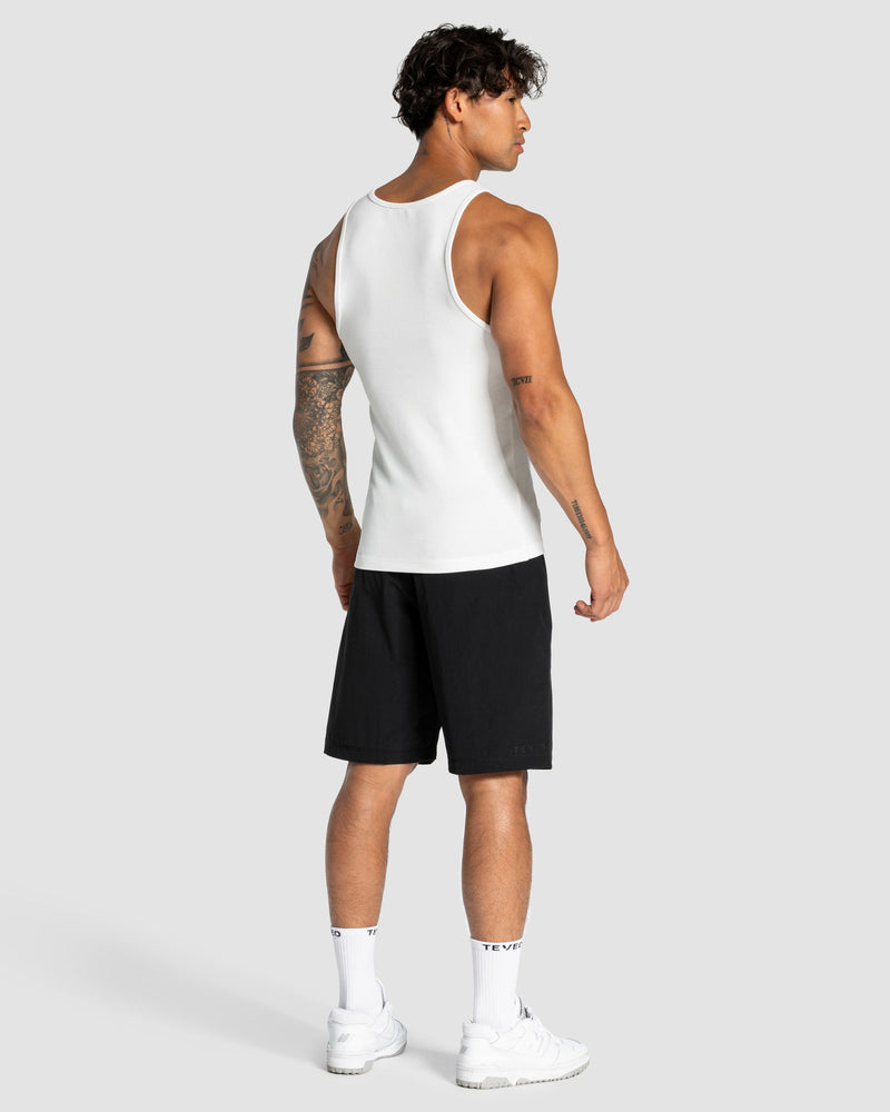 Workout Ribbed Tank "Weiß"