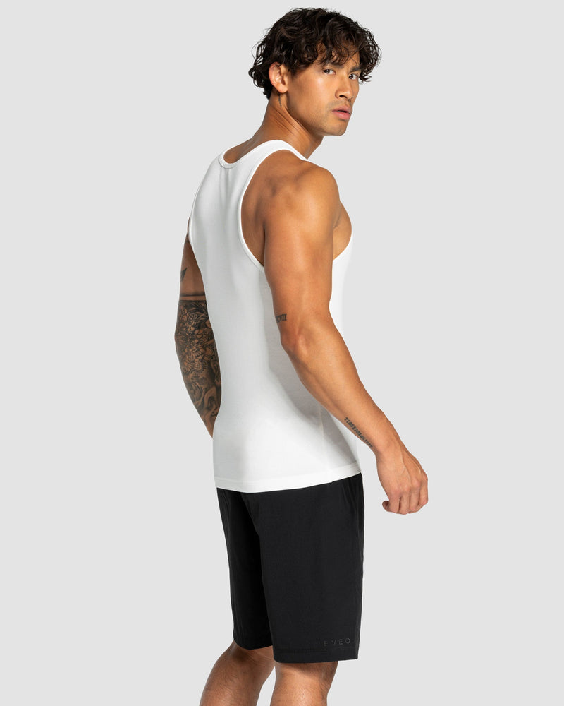 Workout Ribbed Tank "Weiß"