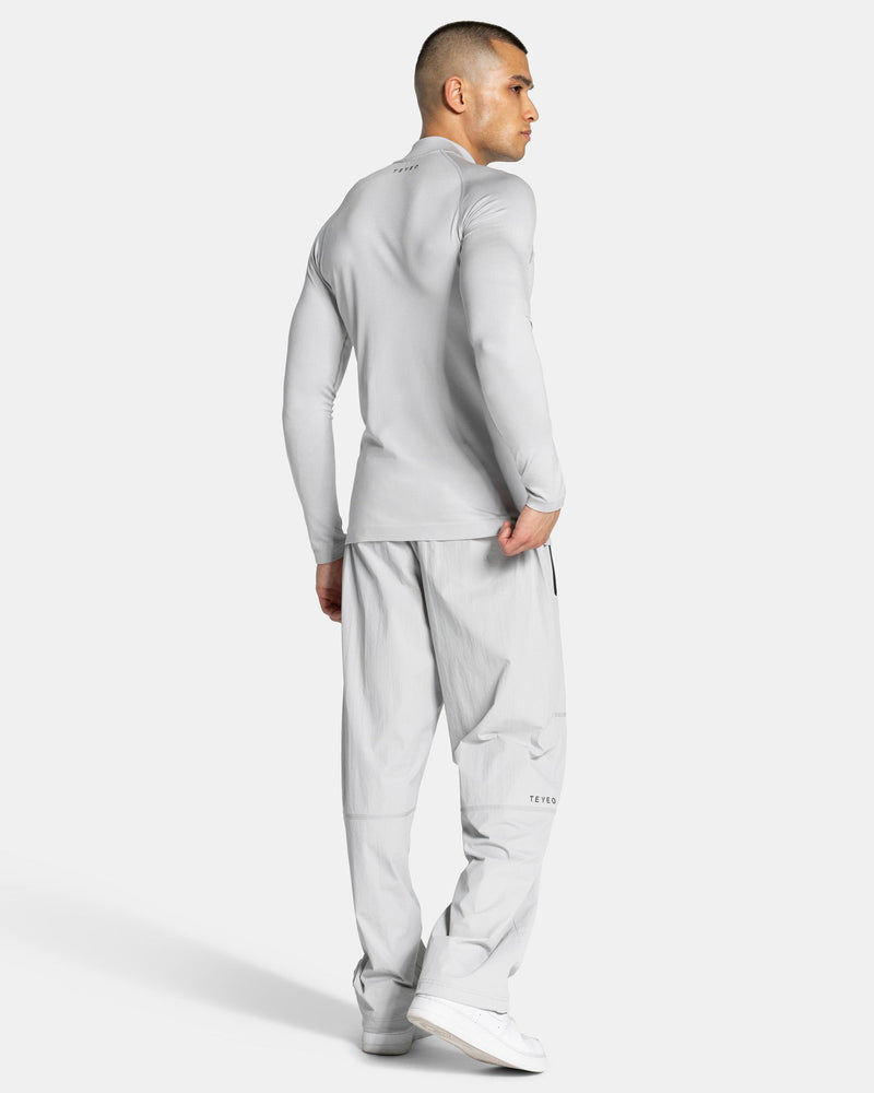 Workout Seamless Half Zip Longsleeve "Hellgrau"