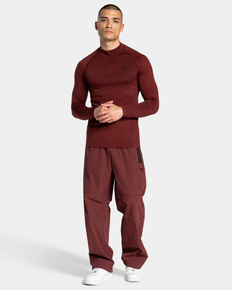 Workout Seamless Half Zip Longsleeve "Merlot"