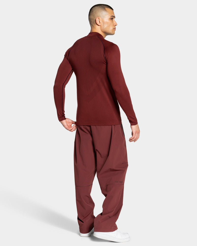 Workout Seamless Half Zip Longsleeve "Merlot"