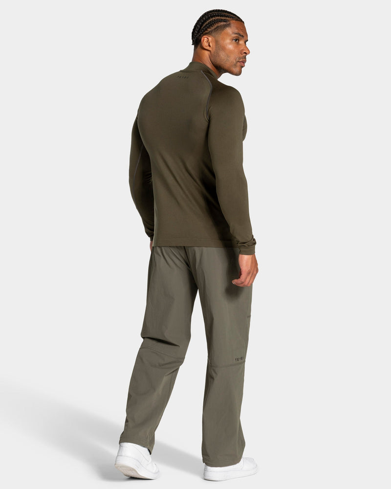 Workout Seamless Half Zip Longsleeve "Olive"