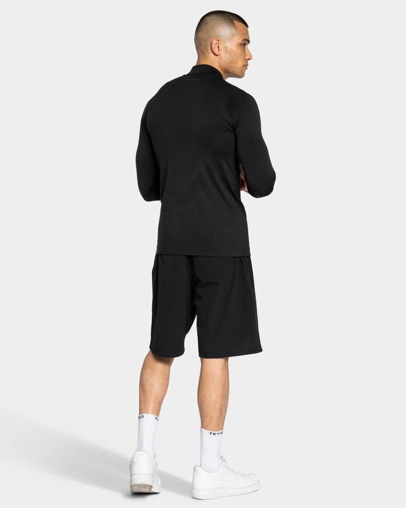 Workout Seamless Half Zip Longsleeve "Schwarz - Anthrazit"