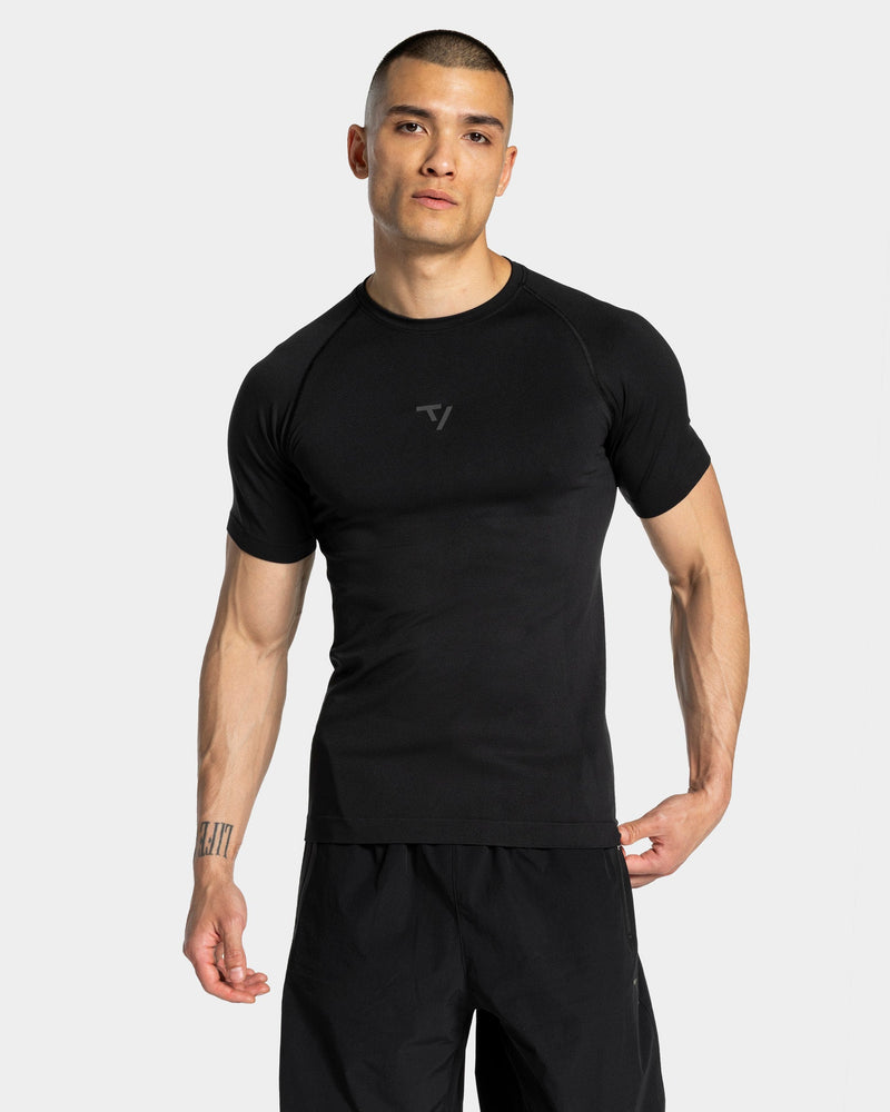 Workout Seamless T-Shirt "Schwarz - Anthrazit"