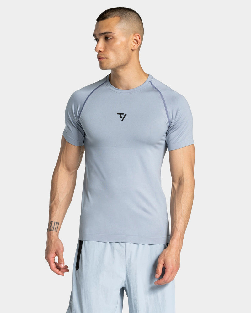 Workout Seamless T-Shirt "Stahlblau"
