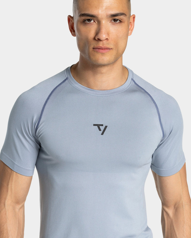 Workout Seamless T-Shirt "Stahlblau"