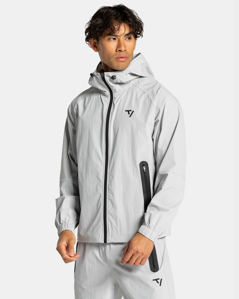 Workout Zip Jacke "Hellgrau"