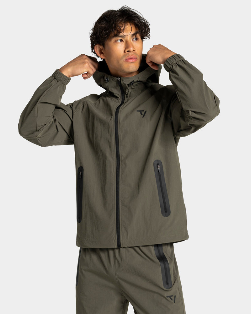 Workout Zip Jacke "Olive"