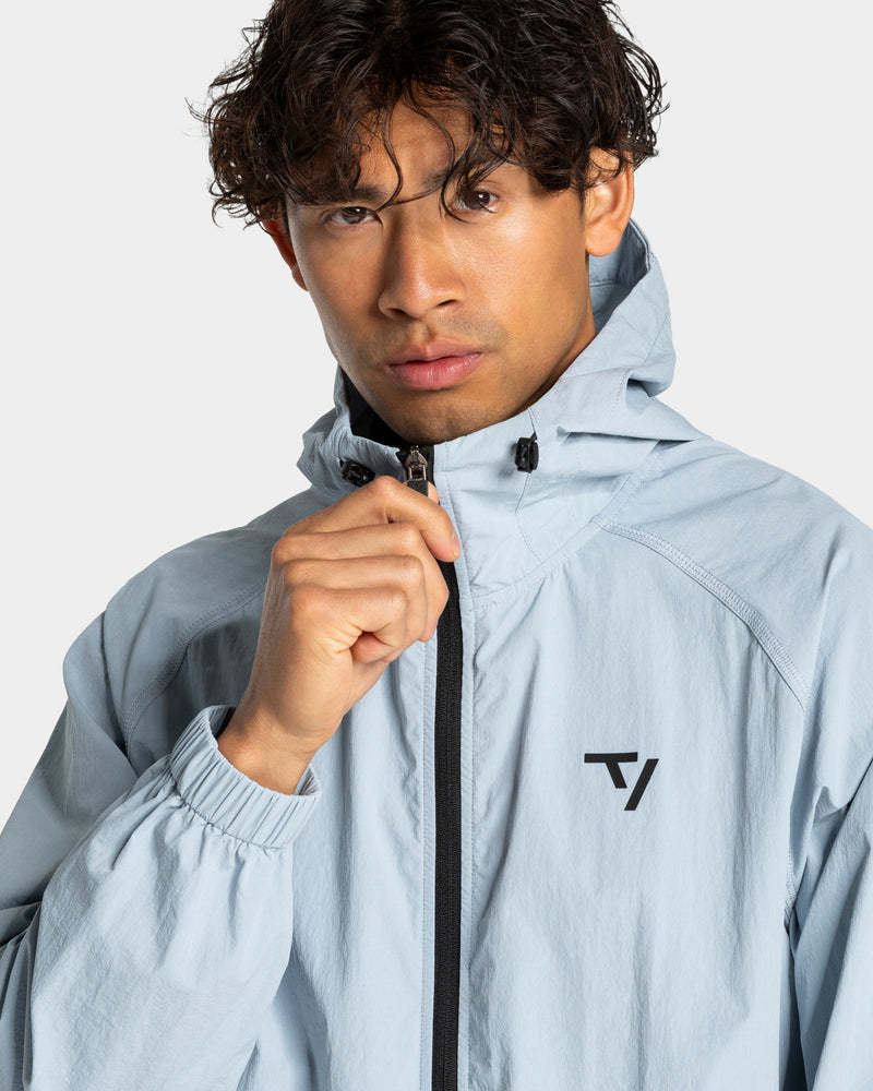 Workout Zip Jacke "Stahlblau"