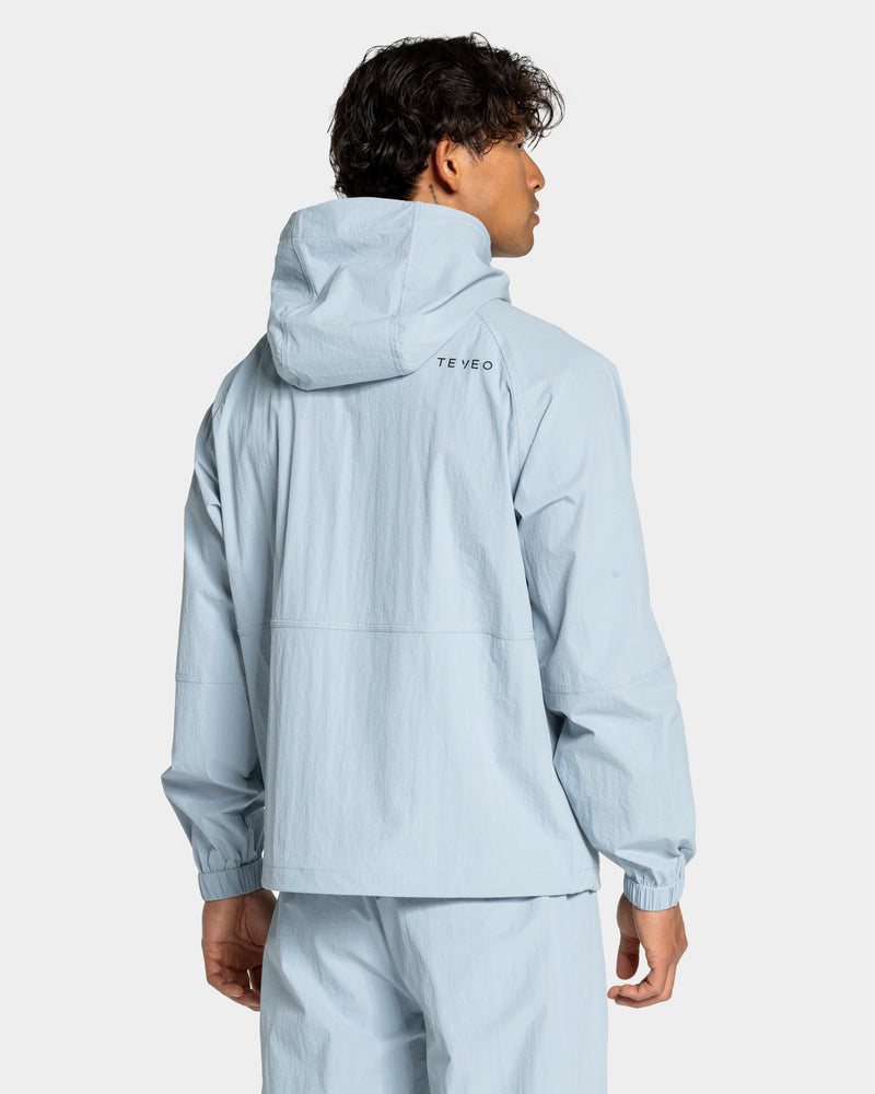 Workout Zip Jacke "Stahlblau"
