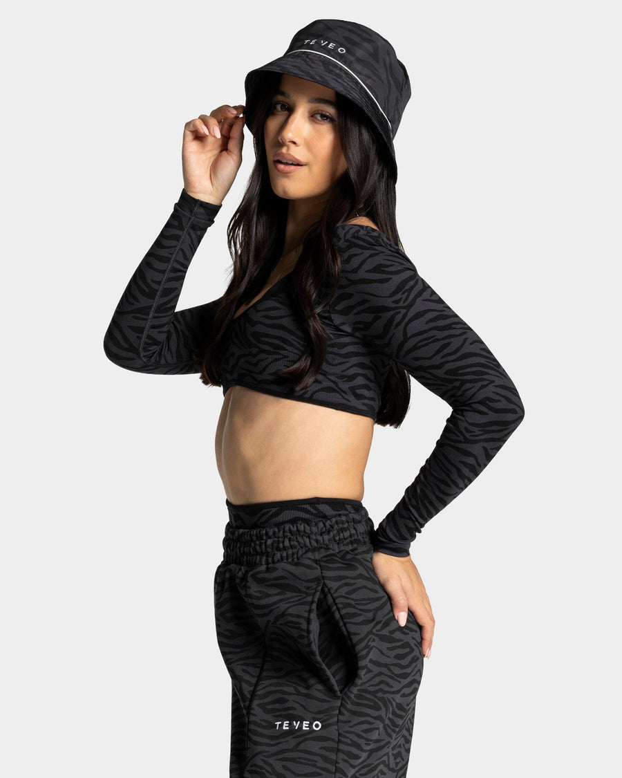 Contrastline Bucket Hat "Zebra Schwarz"
