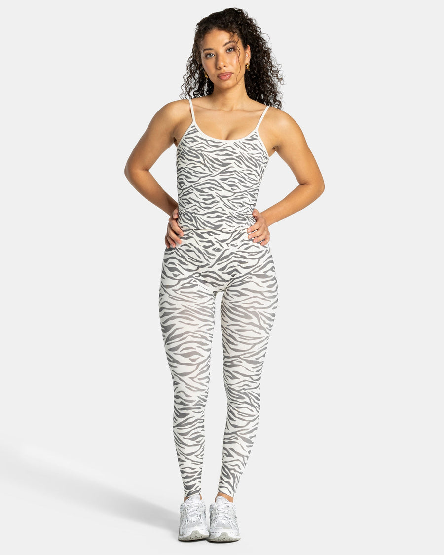 Contrastline Cami Top "Zebra Off White"