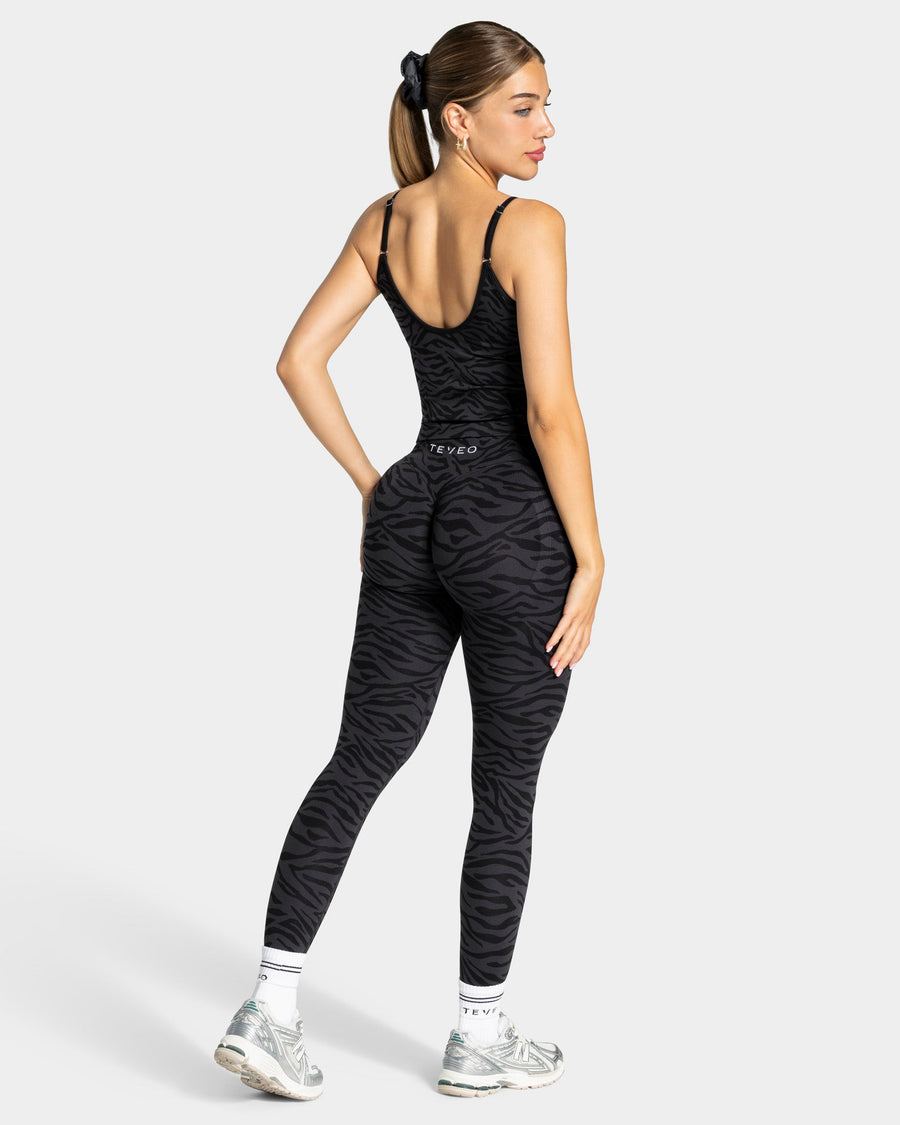 Contrastline Cami Top "Zebra Schwarz"