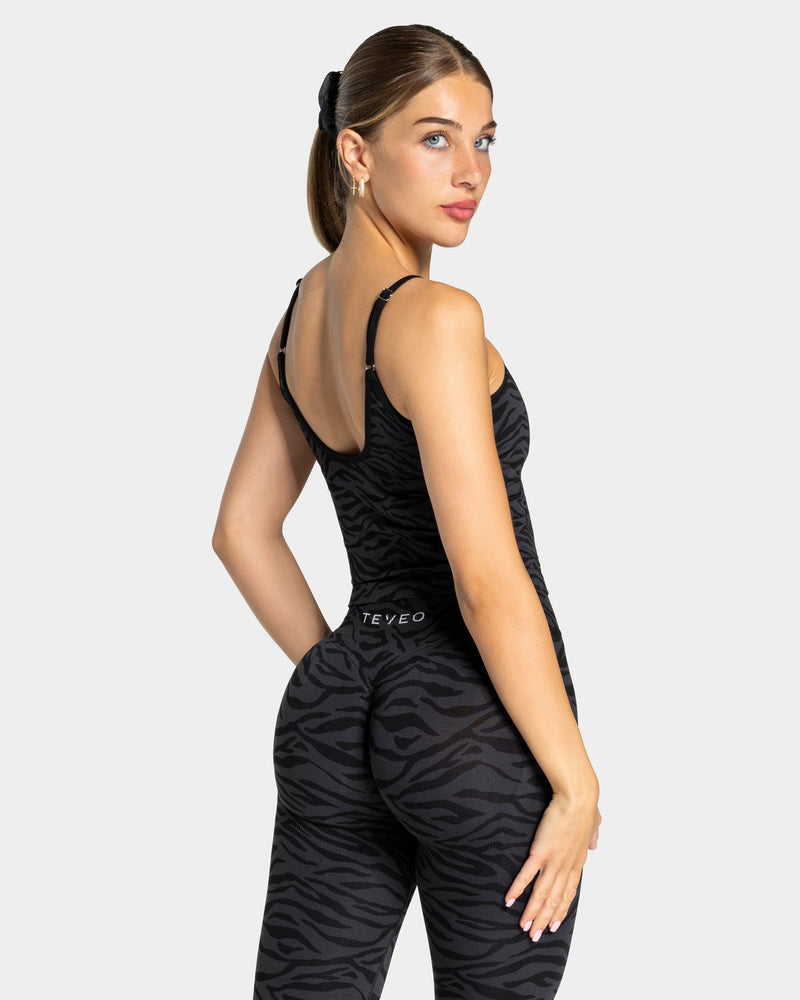 Contrastline Cami Top "Zebra Schwarz"