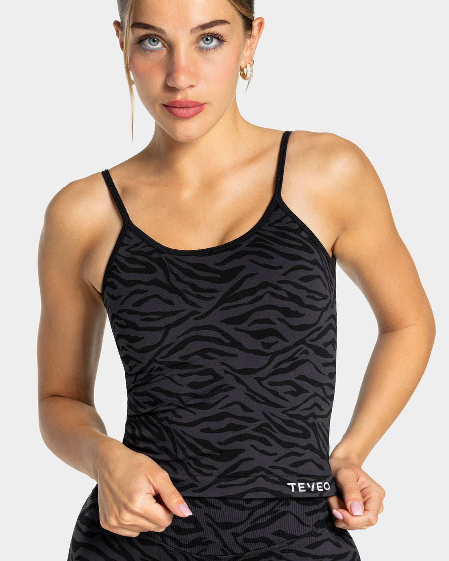 Contrastline Cami Top "Zebra Schwarz"