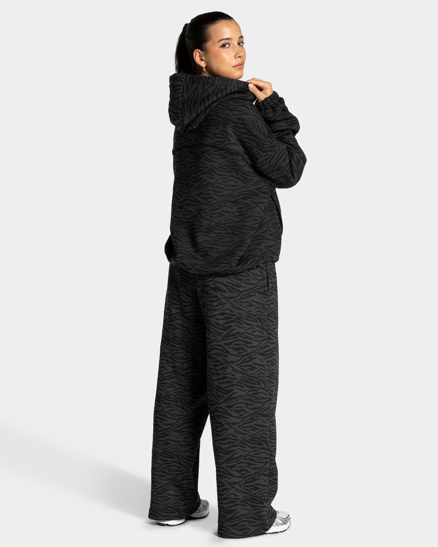 Contrastline Hooded Sweater "Zebra Schwarz"