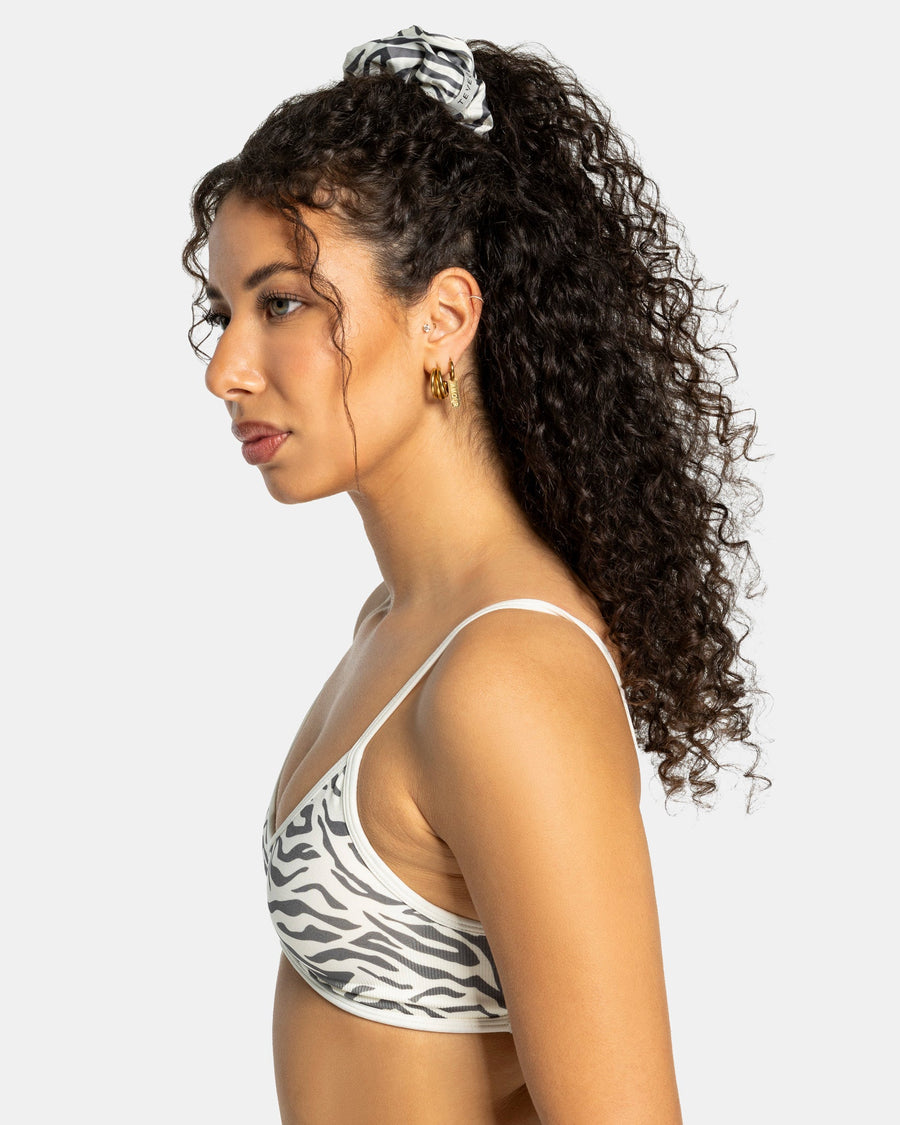 Contrastline Scrunchies (2er-Pack) ''Zebra - Off White''