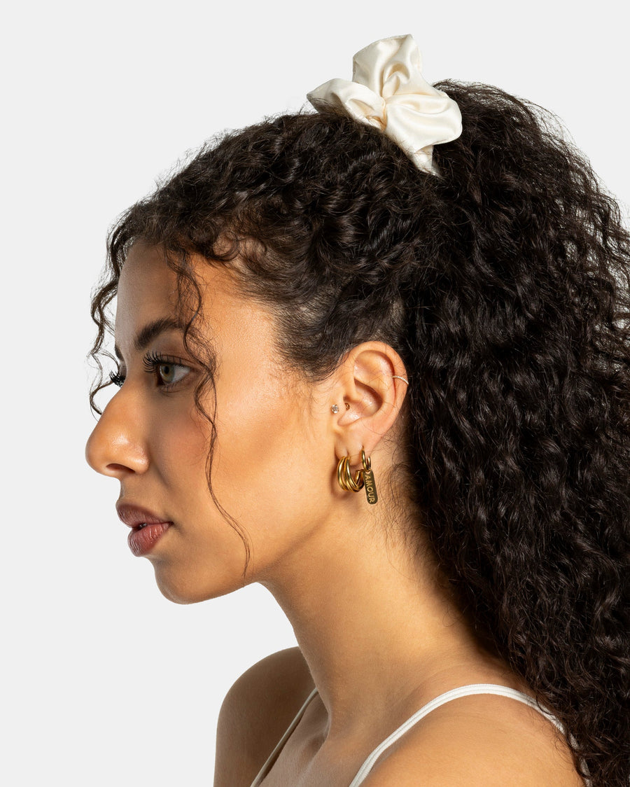 Contrastline Scrunchies (2er-Pack) ''Zebra - Off White''