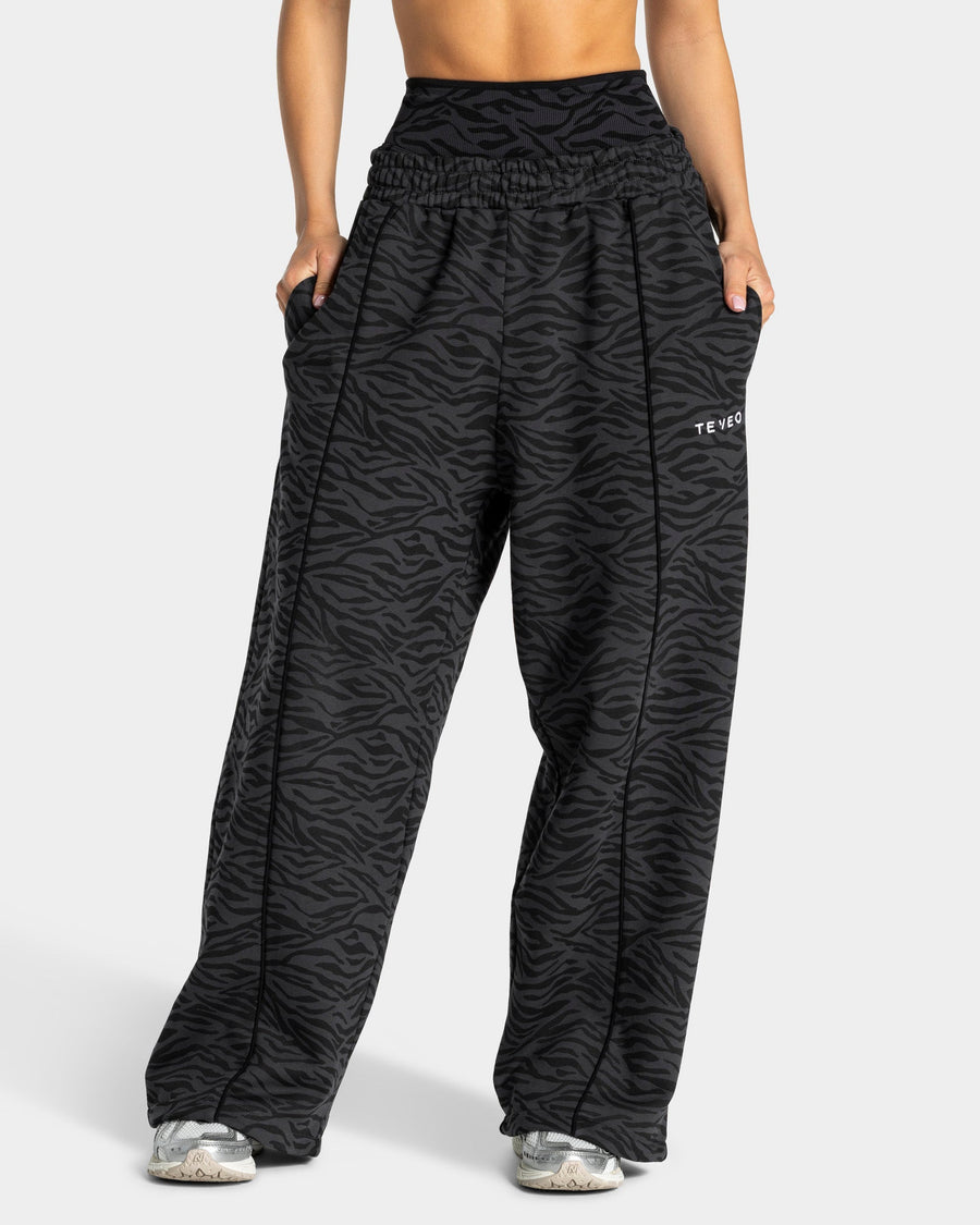 Contrastline Wide Leg Jogger "Zebra Schwarz"