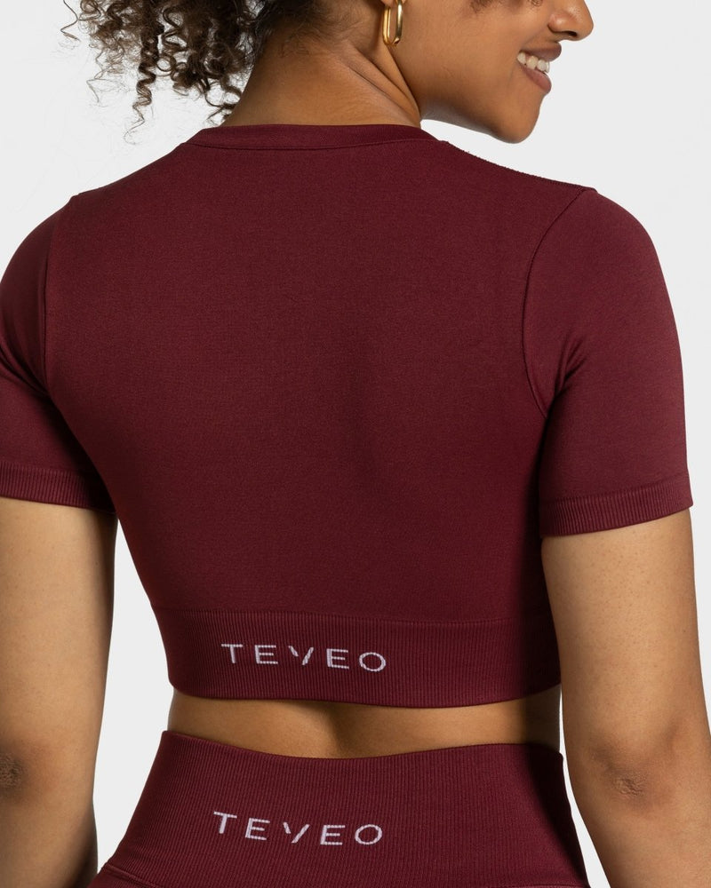 Sensation Crop Top "Weinrot"