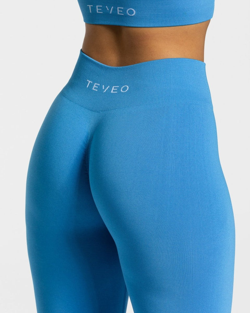 Timeless Scrunch Leggings "Sommerblau"