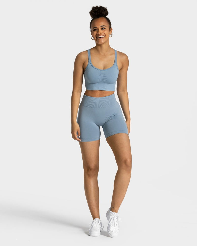 Timeless Scrunch Shorts "Stahlblau"