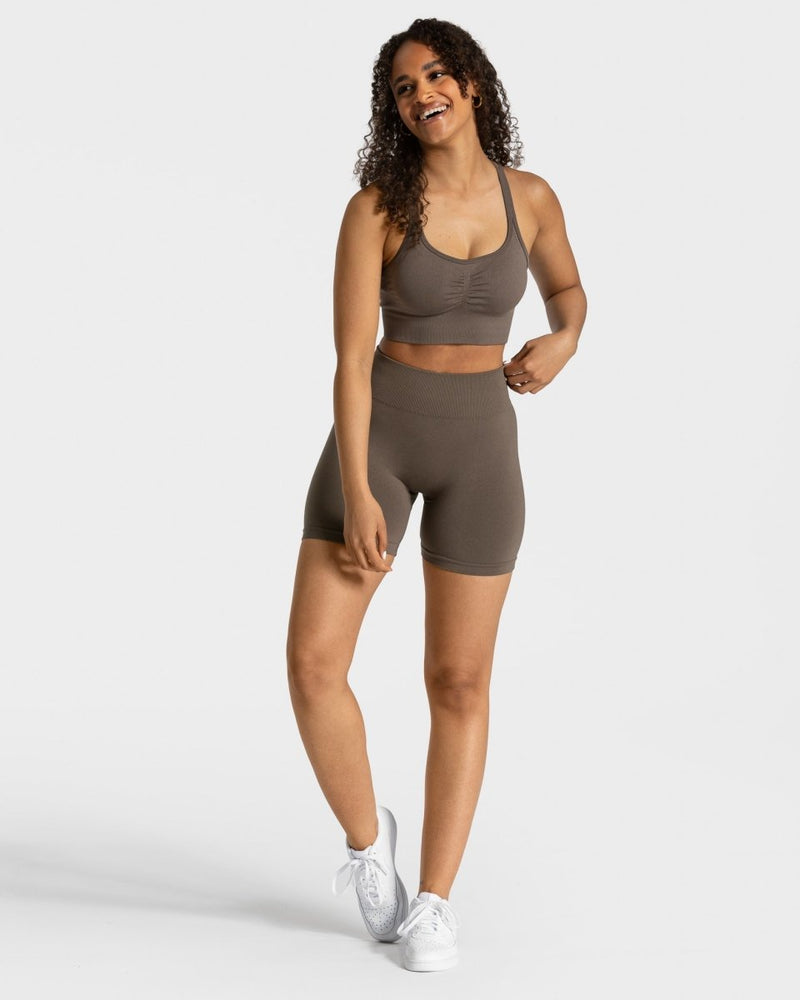 Timeless Scrunch Shorts "Taupe"